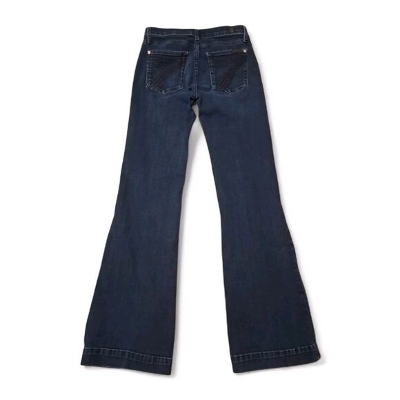 7 For All Mankind Size 28 Tailorless Dojo Wide Leg Flare High Rise Rockabilly Pr - Picture 3 of 12